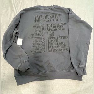 Official Taylor Swift merch Eras tour blue crew sweater